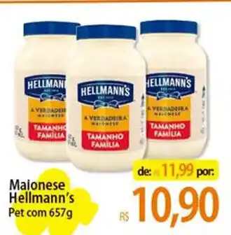 Atacadão Maionese Hellmann's Pet com 657g oferta