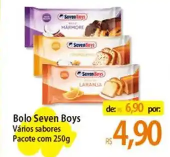 Bolo Seven Boys Vários sabores Pacote com 250g