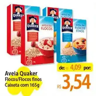 Atacadão Aveia Quaker Flocos/Flocos finos Caixeta com 165g oferta