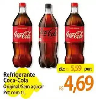 Atacadão Refrigerante Coca-Cola Original/Sem açúcar Pet com 1L oferta