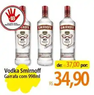 Atacadão Vodka Smirnoff Garrafa com 998ml oferta