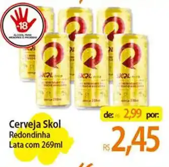Atacadão Cerveja Skol Redondinha Lata com 269ml oferta