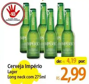 Atacadão Cerveja Império Lager Long neck com 275ml oferta