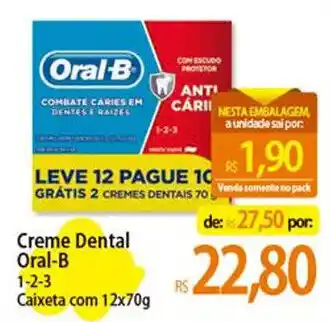 Atacadão Creme Dental Oral-B 1-2-3 Caixeta com 12x70g oferta
