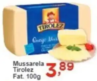 Rossi Supermercado Mussarela Tirolez Fat. 100g oferta