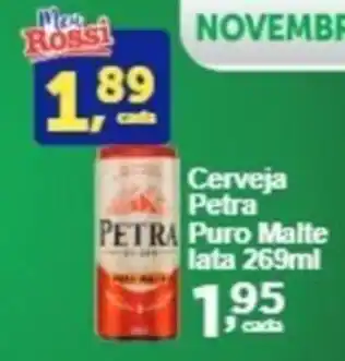 Rossi Supermercado Cerveja Petra Puro Malte lata 269ml oferta