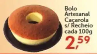 Rossi Supermercado Bolo Artesanal Caçarola s/ Recheio cada 100g oferta