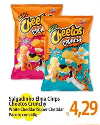 Atacadão Salgadinho Elma Chips Cheetos Crunchy White Cheddar/Super Cheddar Pacote com 48g oferta