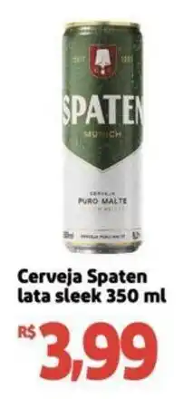 Extra Supermercado Cerveja Spaten lata sleek 350 ml oferta