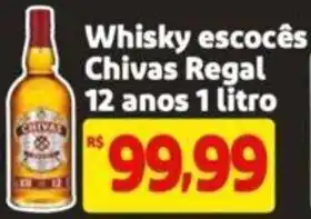 Whisky escocês Chivas Regal 12 anos 1 litro