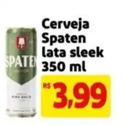 Extra Supermercado Cerveja Spaten lata sleek 350 ml oferta