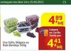 Uva rubi, niágara ou itália bandeja 500 gr
