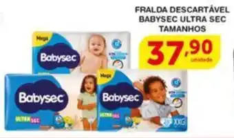 FRALDA DESCARTÁVEL BABYSEC ULTRA SEC TAMANHOS