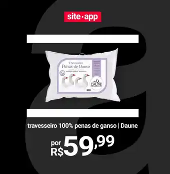 travesseiro 100% penas de ganso | Daune
