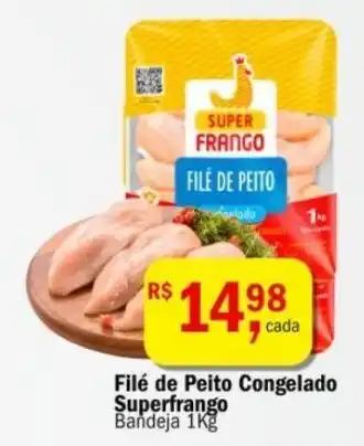 Ultrabox Filé de Peito Congelado Superfrango Bandeja 1kg oferta