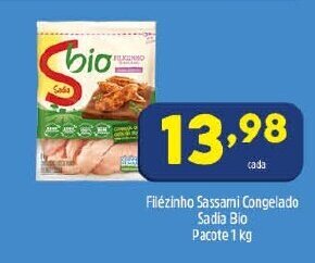 Arena Atacado Filezinho Sassami Congelado Sadia Bio pacote 1kg oferta