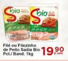 Rossi Supermercado Filé ou Filezinho de Peito Sadia Bio pct./ Band. 1kg oferta