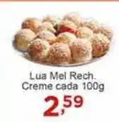 Rossi Supermercado Lua Mel Rech. Creme cada 100g oferta