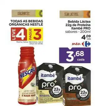 Carrefour Bebida Láctea 22g De Proteína Itambé Pro 200ml oferta