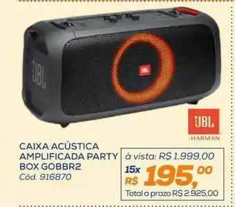 Caixa Acústica Amplificada Party Box Gobbr2