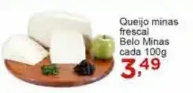 Rossi Supermercado Queijo minas frescal Belo Minas cada 100g oferta