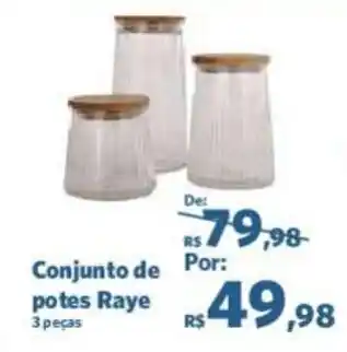 Sam's Club Conjunto de potes Raye 3 peças oferta