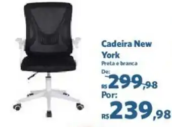 Cadeira New York Preta e branca