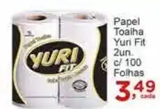 Rossi Supermercado Papel Toalha Yuri Fit 2un. c/ 100 Folhas oferta