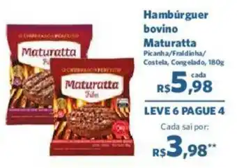 Sam's Club Hambúrguer bovino Maturatta Picanha/Fraldinha/ Costela, Congelado, 180g oferta