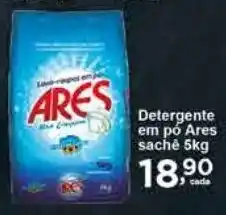Rossi Supermercado Detergente em pó Ares sache 5kg oferta