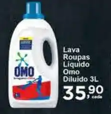 Rossi Supermercado Lava Roupas Liquido Omo Diluido 3L oferta