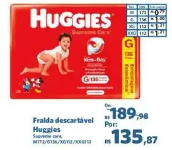 Sam's Club Fralda descartável Huggies oferta