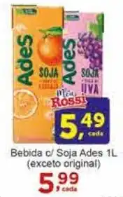 Rossi Supermercado Bebida c/ Soja Ades 1L oferta