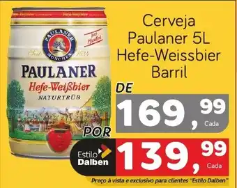 Cerveja Paulaner 5L Hefe-Weissbier Barril