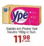 Rossi Supermercado Sabão em Pedra Ypê Neutro 180g c/ 5un. oferta
