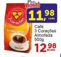 Rossi Supermercado Café 3 Corações Almofada 500g oferta