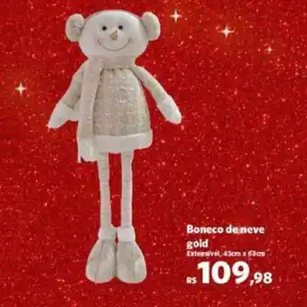 Sam's Club Boneco de neve gold Extensivel, 43cm x 63cm oferta