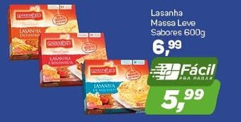 Arena Atacado Lasanha Massa Leve Sabores 600g oferta