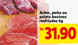 Mercado Extra Acem, peito ou paleta bovinos resfriados 1kg oferta