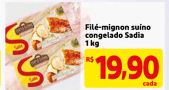 Mercado Extra File-mignon suino congelado Sadia 1kg oferta