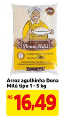 Mercado Extra Arroz Agulhinha Dona Milu tipo 1 - 5kg oferta