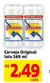 Mercado Extra Cerveja Original lata 269ml oferta