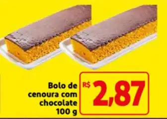 Mercado Extra Bolo de cenoura com chocolate 100g oferta