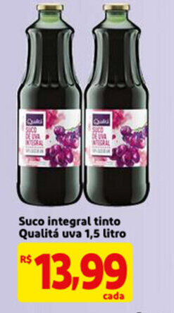 Suco Integral tinto Qualita Uva 1.5L
