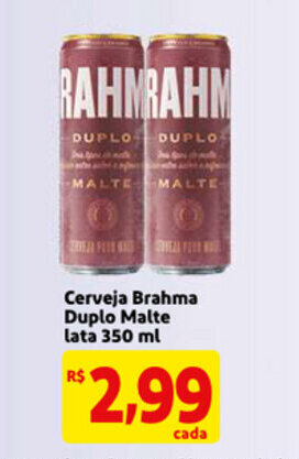 Mercado Extra Cerveja Brahma Duplo Malte Lata 350ml oferta