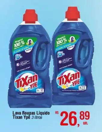 Fort Atacadista Lava Roupas Líquido Tixan Ypê 3 litros oferta