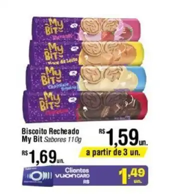 Fort Atacadista Biscoito Recheado My Bit Sabores 110g oferta