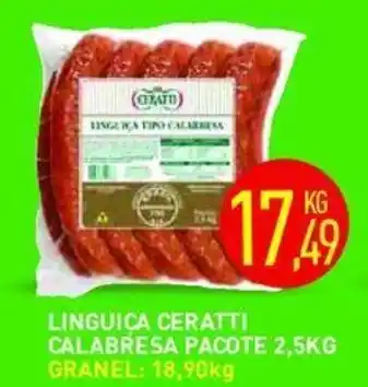 Calvo Atacadista LINGUICA CERATTI CALABRESA PACOTE 2,5KG oferta