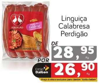 Supermercado Dalben Linguiça Calabresa Perdigão kg oferta