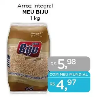 Supermercados Mundial Arroz Integral MEU BIJU 1 kg oferta